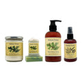 Balsam Cedar Gift Set: a 12 oz. candle, herbal soap, shea butter lotion, and spray