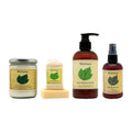 Wellness Gift Set: a 12 oz. candle, herbal soap, shea butter lotion, and spray