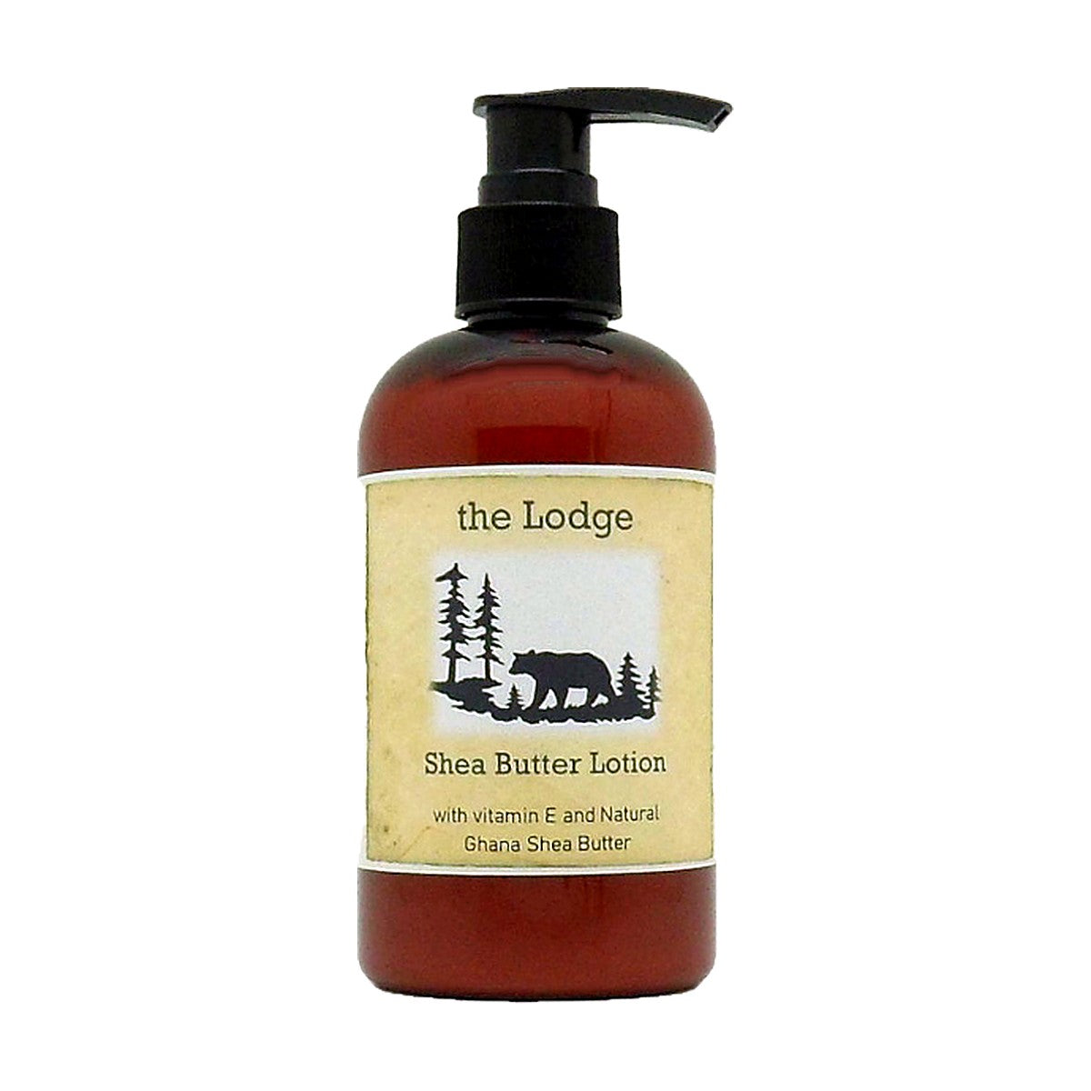 The Lodge Shea Butter Lotion in an 8 oz. pump bottle