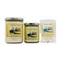 Country Cabin soy wood wick candle in 12 oz. and 7 oz. jars with wax potpourri melts
