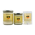 Happiness soy wood wick candle in 12 oz. and 7 oz. jars with wax potpourri melts