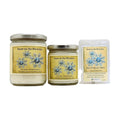 Snow on the Mountain soy wood wick candle in 12 oz. and 7 oz. jars with wax potpourri melts