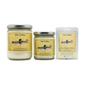 The Lake soy wood wick candle in 12 oz. and 7 oz. jars with wax potpourri melts