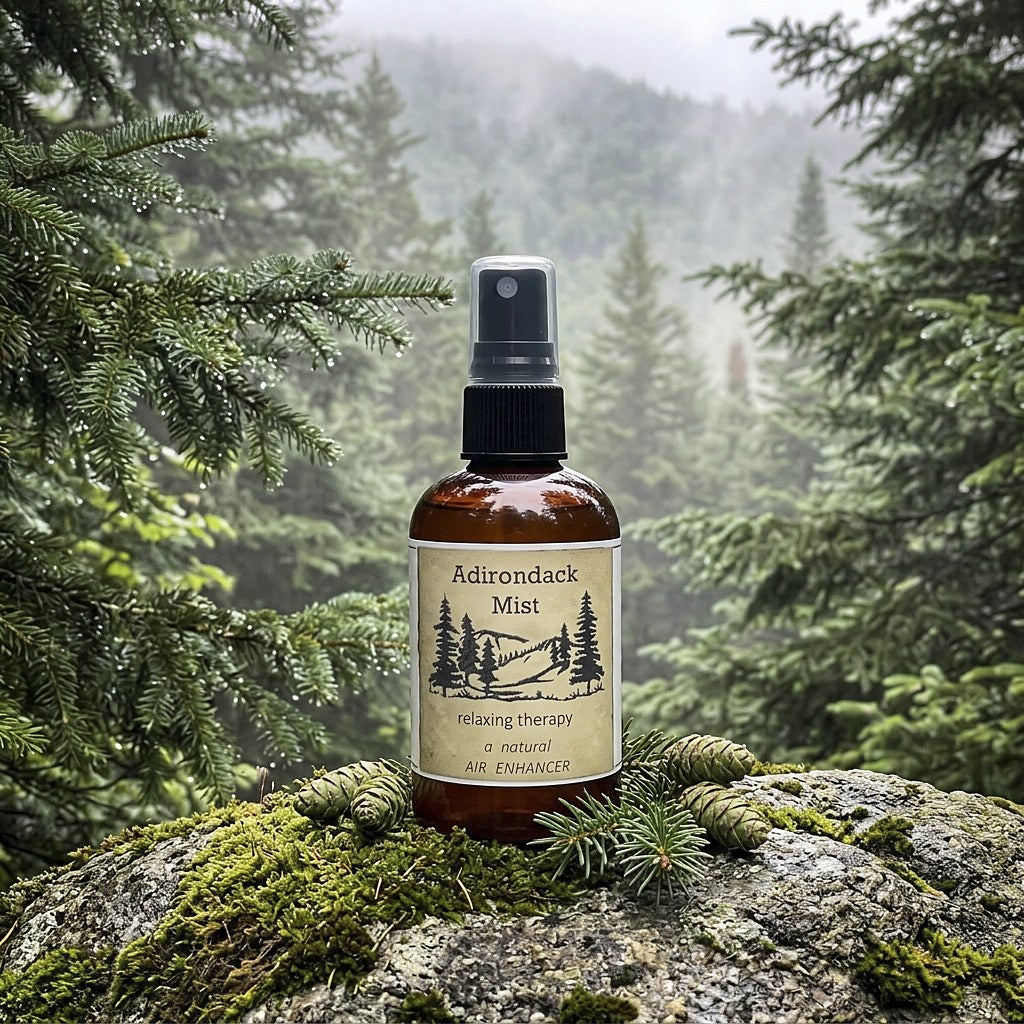 Adirondack Mist Spray bottle styled outdoors