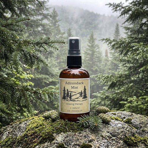 Adirondack Mist Spray bottle styled outdoors