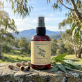 Eucalyptus Spray bottle styled outdoors
